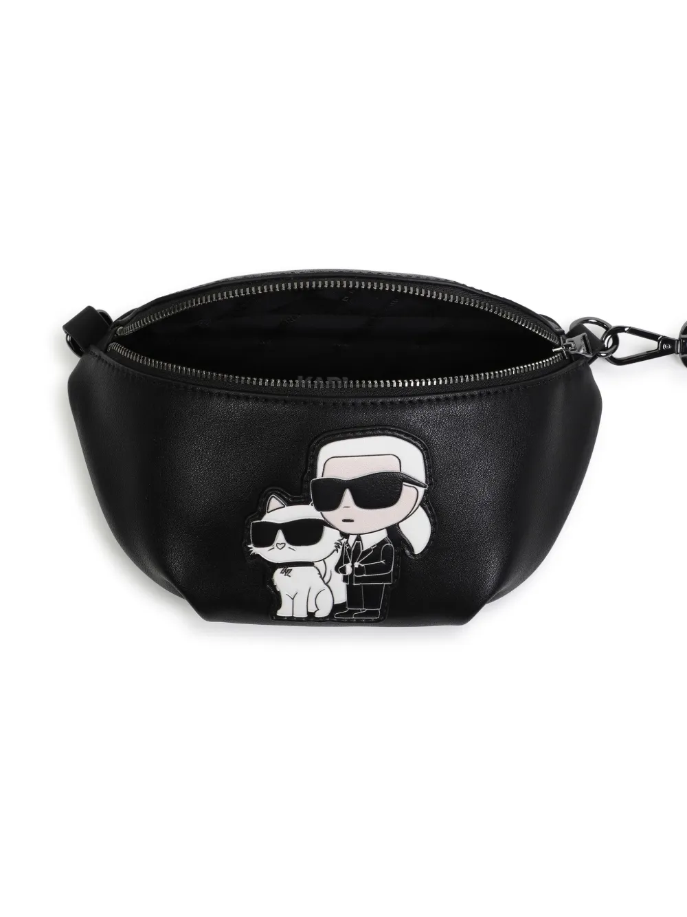 Karl Lagerfeld Kids Ikon Karl & Choupette heuptas met applicatie Zwart