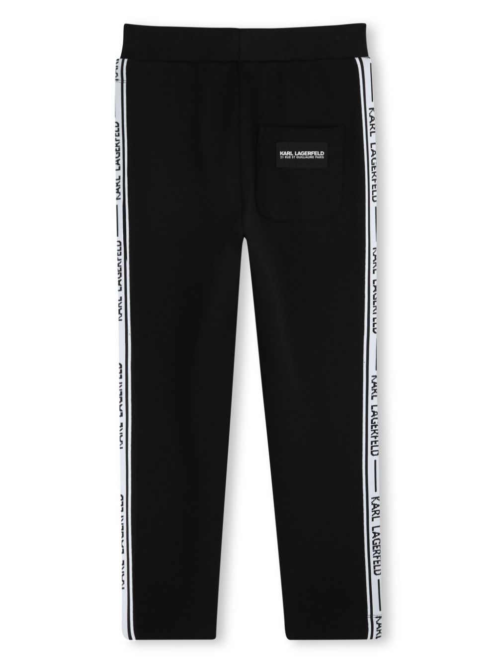 Karl Lagerfeld Kids logo-tape track pants - Black