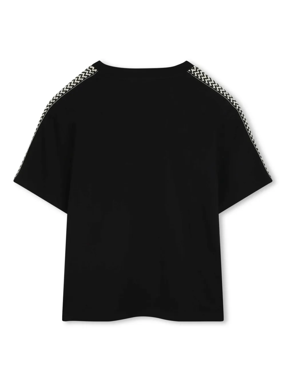 Lanvin Enfant T-shirt met logopatch - Zwart