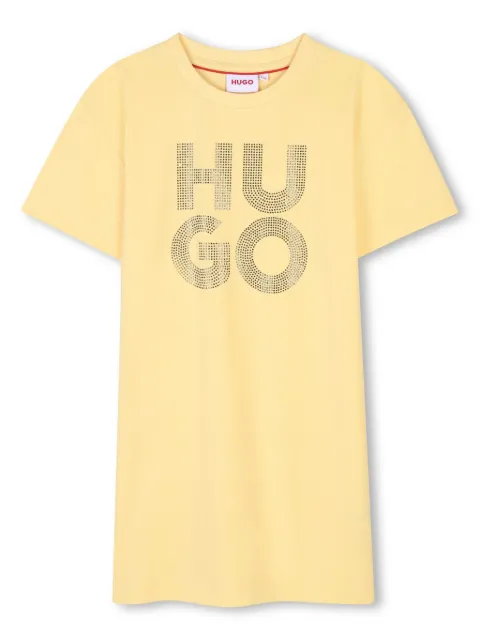 HUGO KIDS logo-print cotton dress