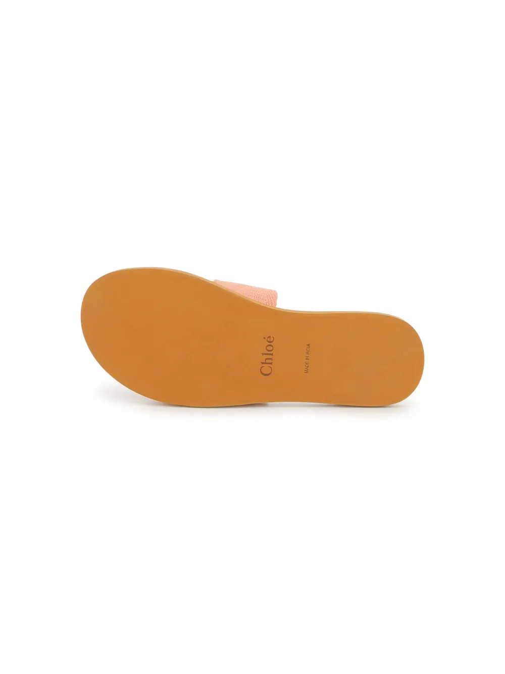 Chloé Kids logo-print flip flops Pink