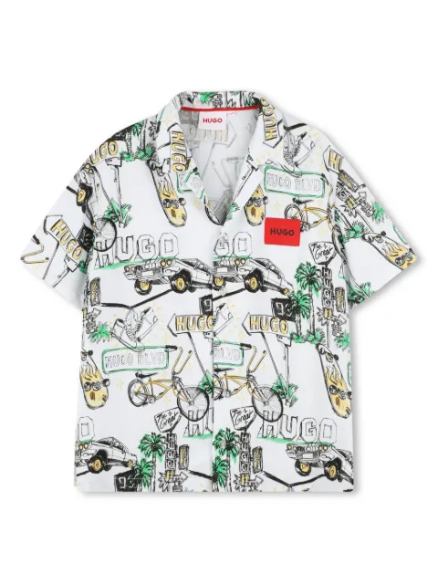 HUGO KIDS camisa con ilustración estampada