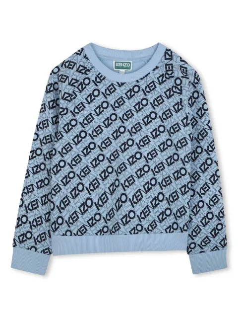 Kenzo Kids logo-pattern sweatshirt