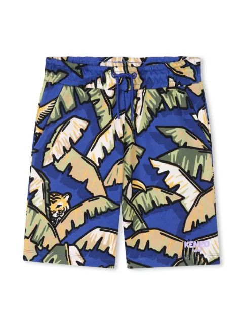Kenzo Kids shorts Bermuda con hojas estampadas