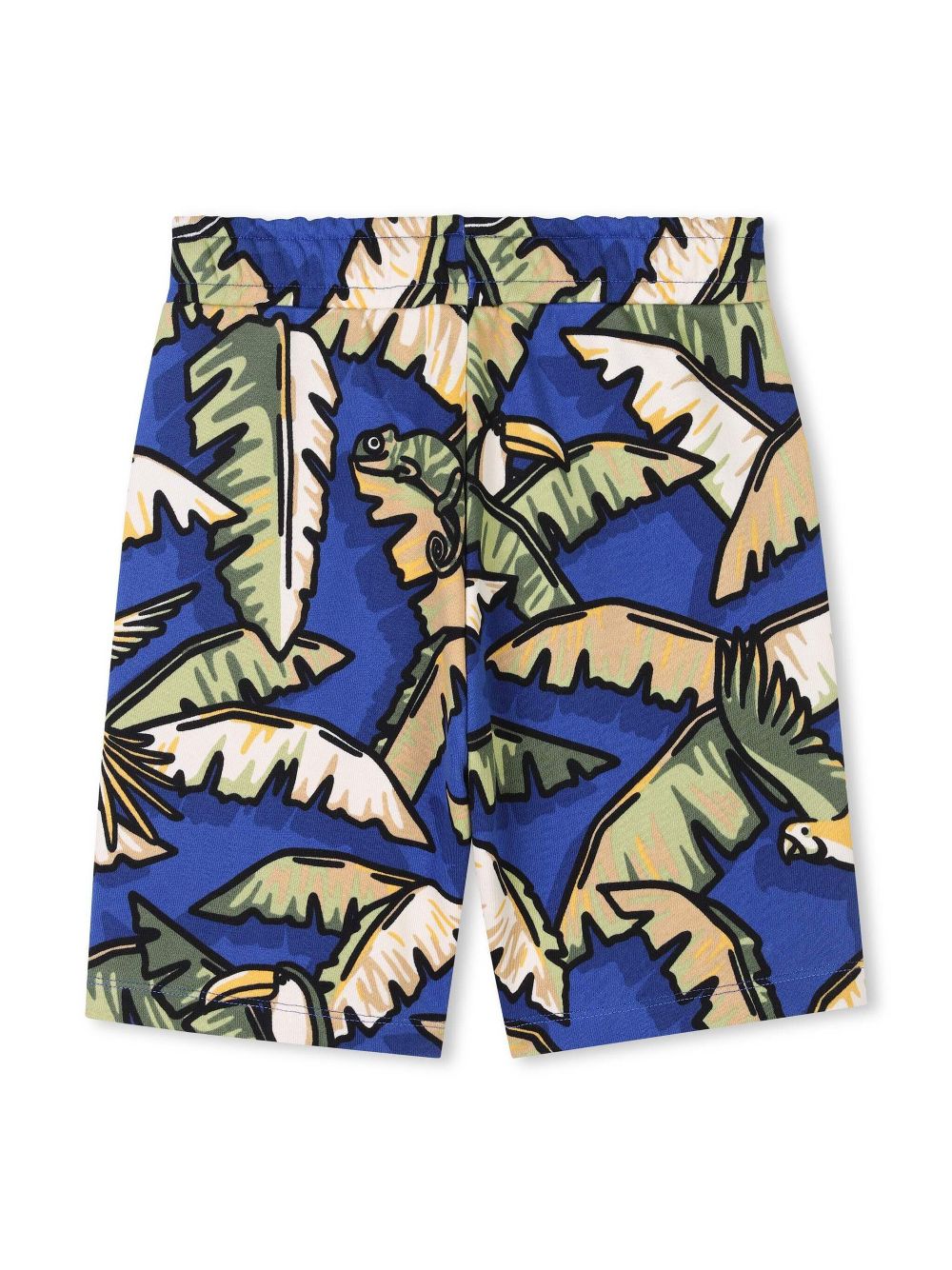 Kenzo Kids Bermuda shorts met bladerprint - Blauw