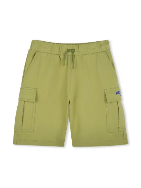 Kenzo Kids logo-embroidered cargo shorts