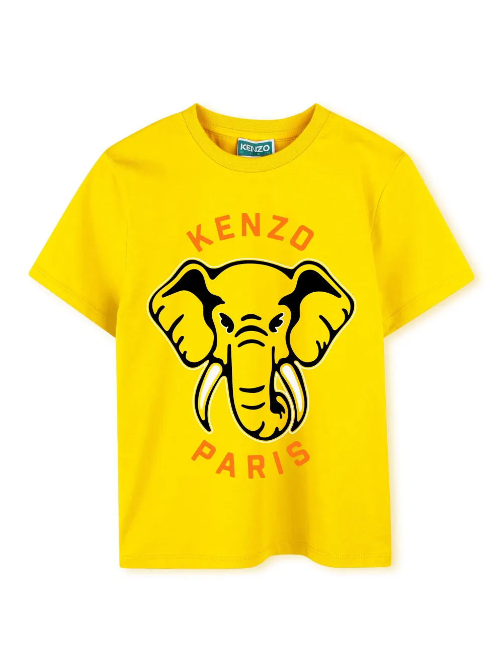 Kenzo Kids T-shirt met logoprint Geel