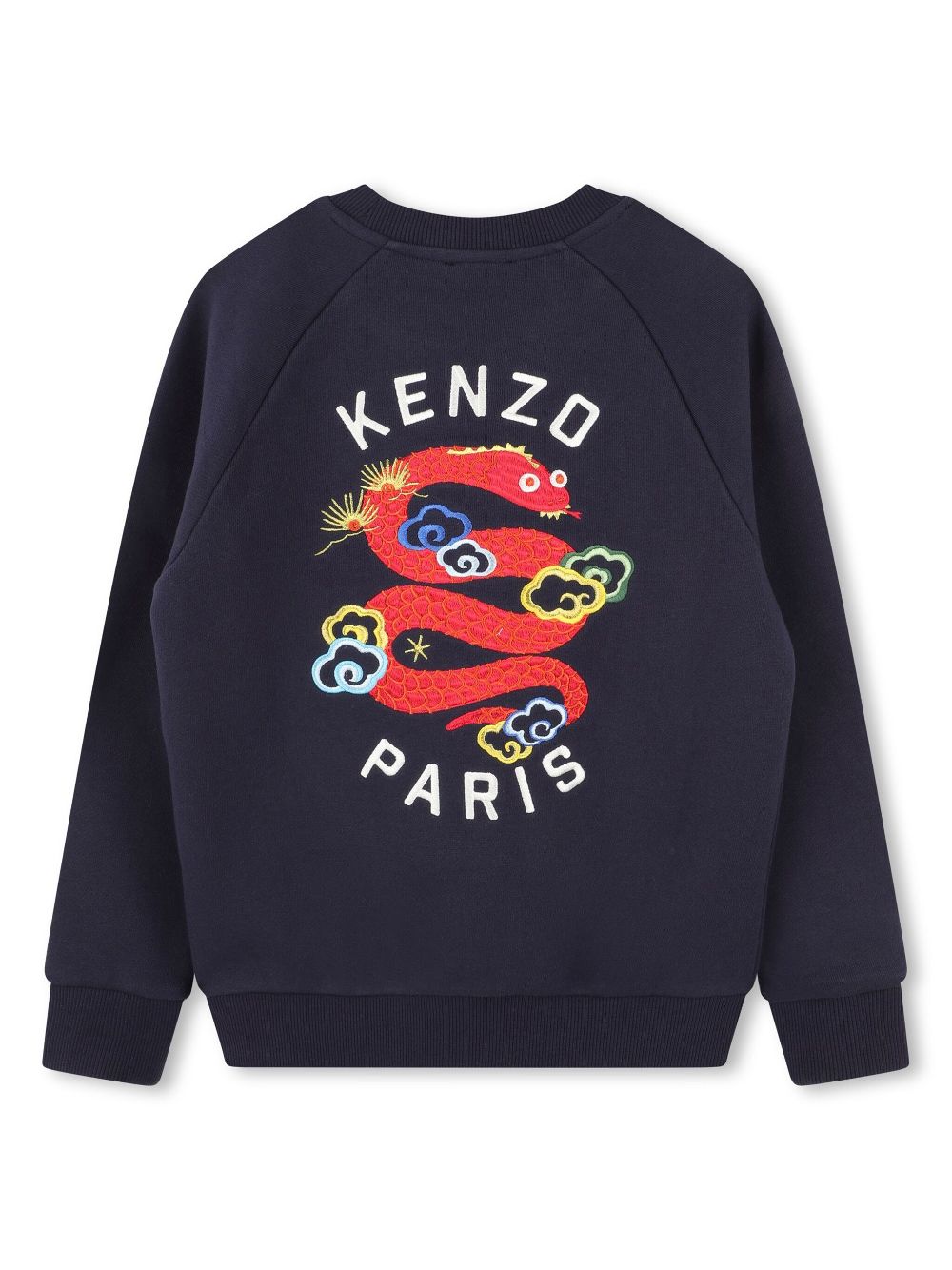 Kenzo Kids snake-embroidery sweatshirt - Blue