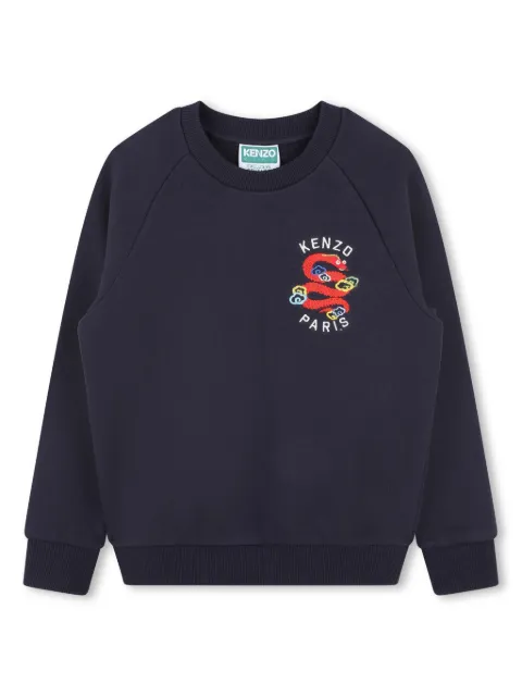 Kenzo Kids 스네이크 자수 스웨트셔츠