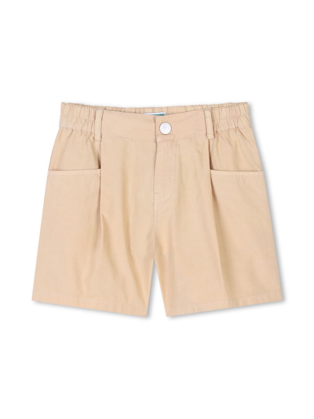 Kenzo Kids logo-embroidered cotton shorts - Neutrals