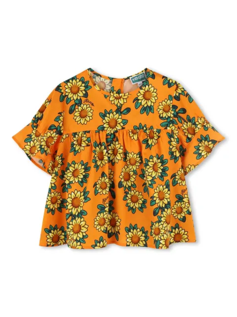 Kenzo Kids sunflower-print blouse