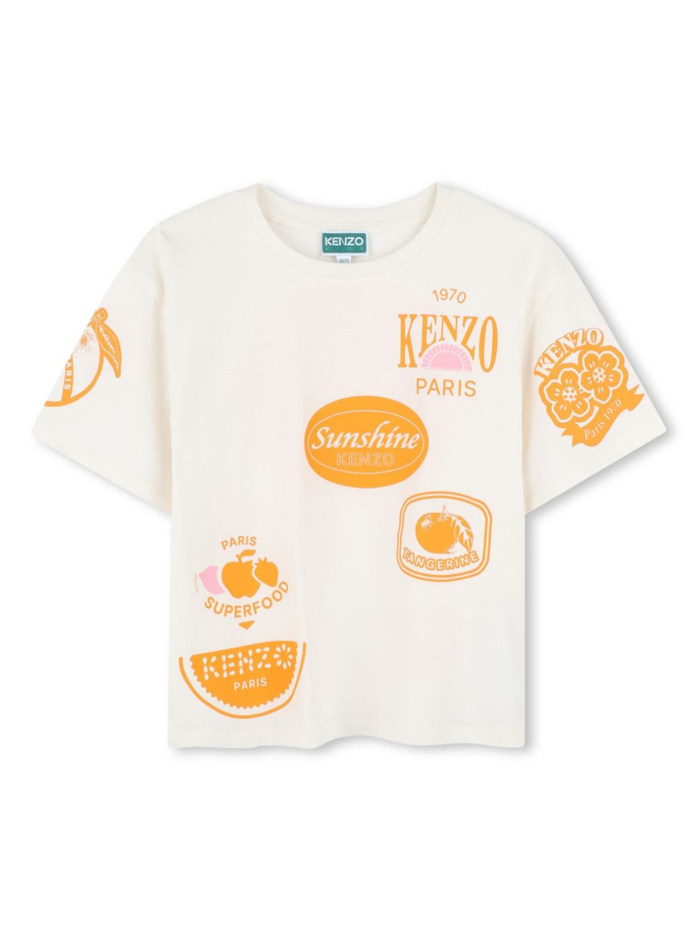 Kenzo Kids graphic print t-shirt - White