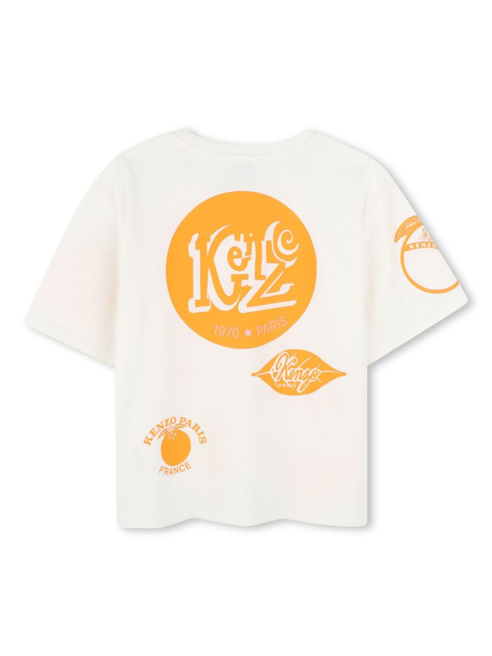 Kenzo Kids T-shirt met grafische print - Wit