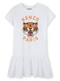 Kenzo Kids Tiger-print dress - White