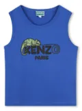 Kenzo Kids logo-print tank top - Blue