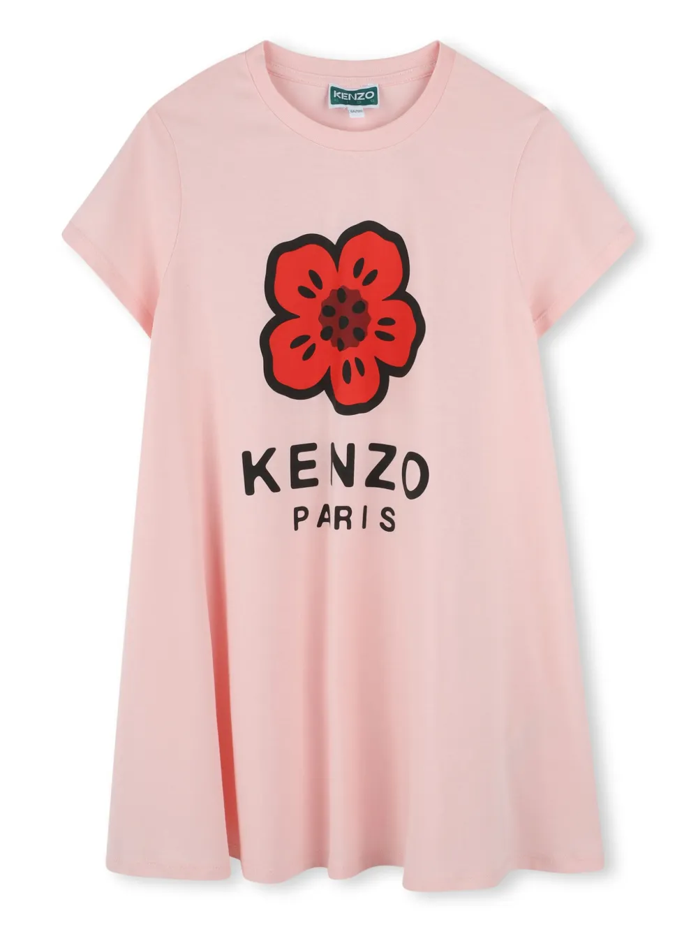 Kenzo Kids T-shirtjurk met logoprint Roze