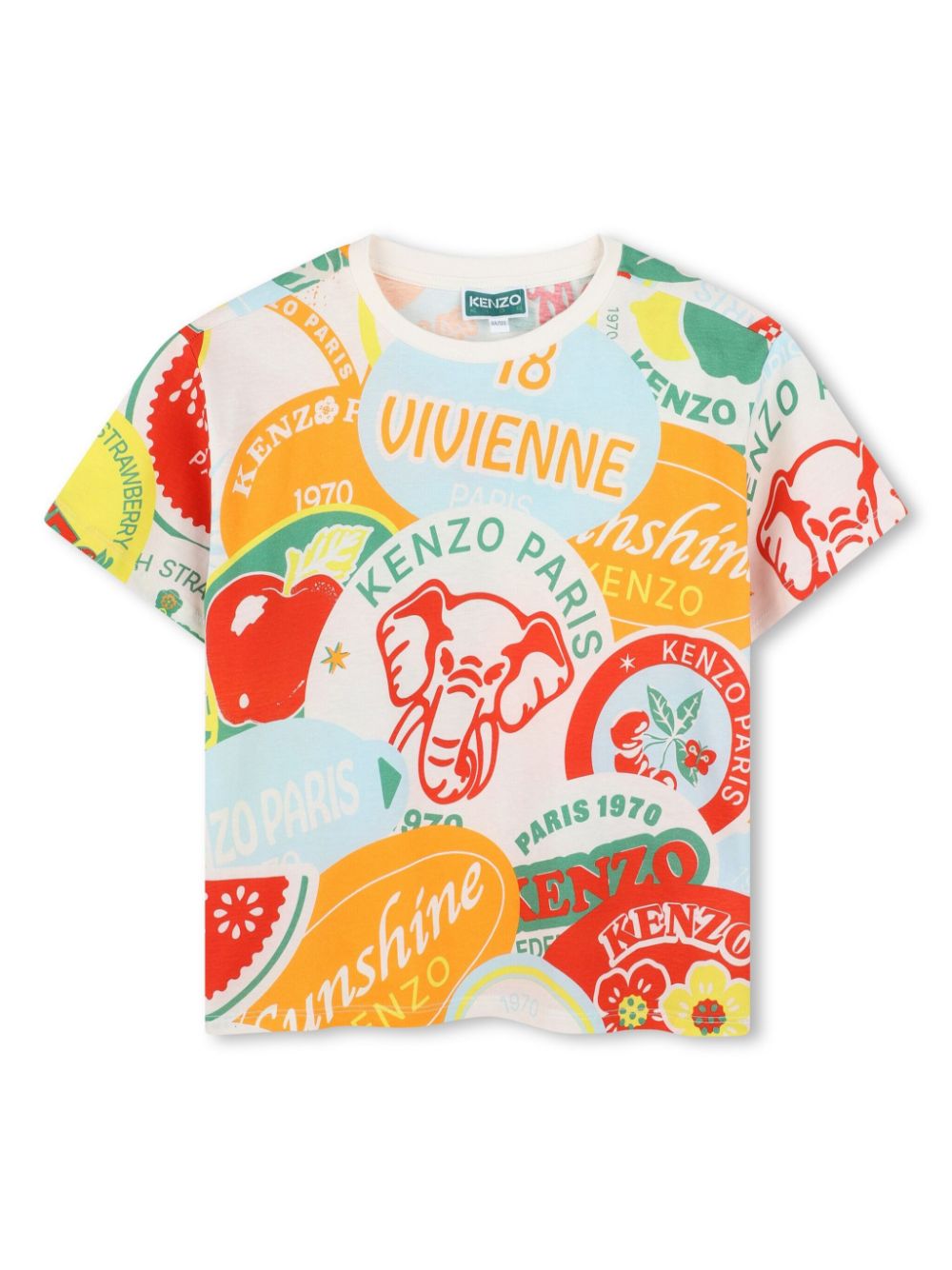 Kenzo Kids graphic-print T-shirt - White