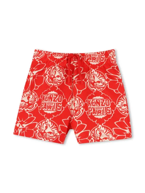 Kenzo Kids all-over logo bermuda shorts