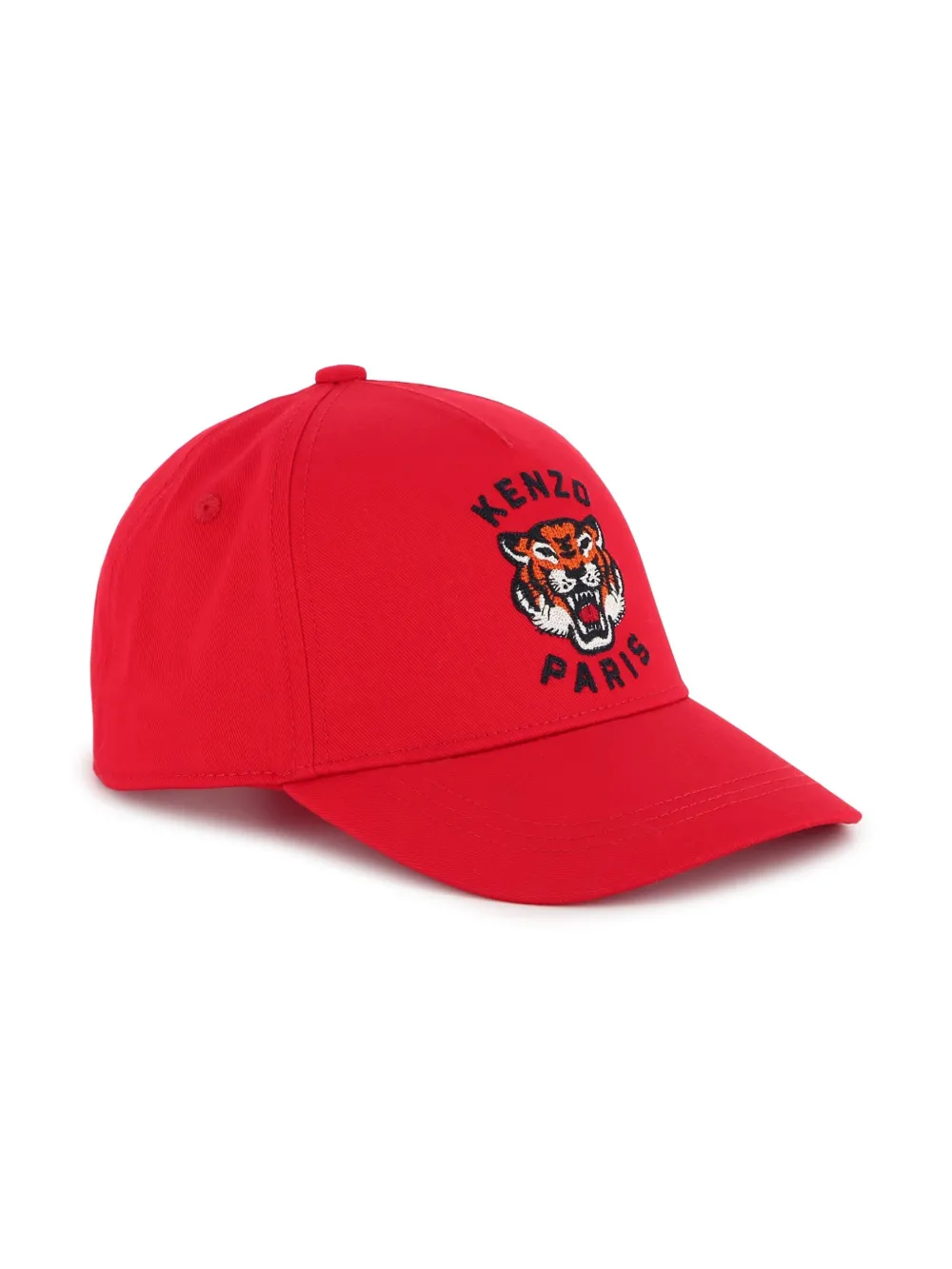 Kenzo Kids logo-embroidered cotton cap | Red | Image 1