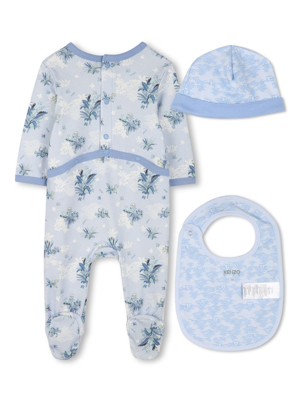 Kenzo Kids Pyjama met bladerprint - Blauw