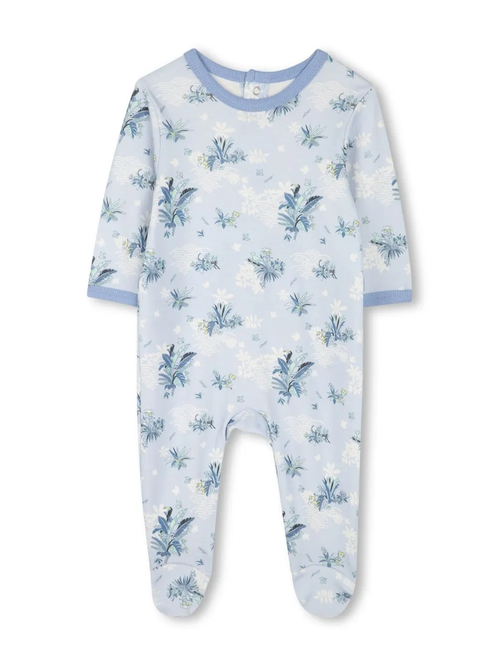 Kenzo Kids Pyjama met bladerprint Blauw