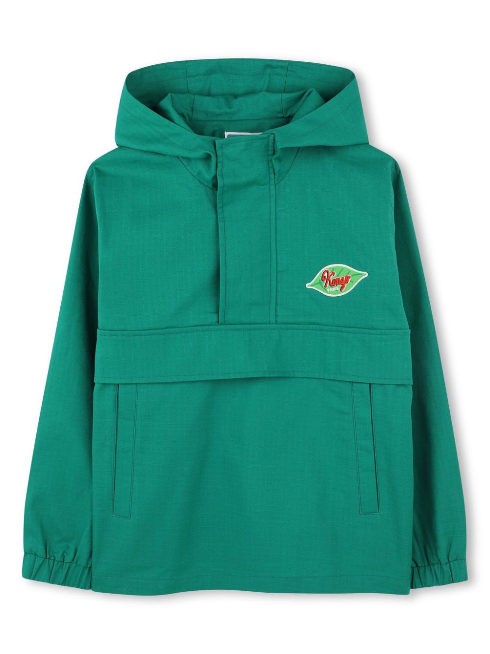 Kenzo Kids ripstop-texture hoodie - Green