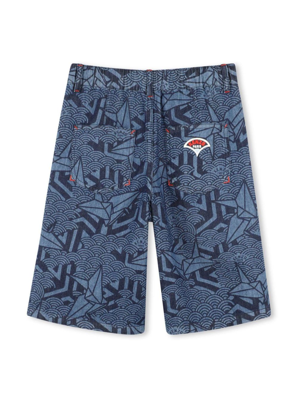 Kenzo Kids Bermuda shorts met geometrische print - Blauw