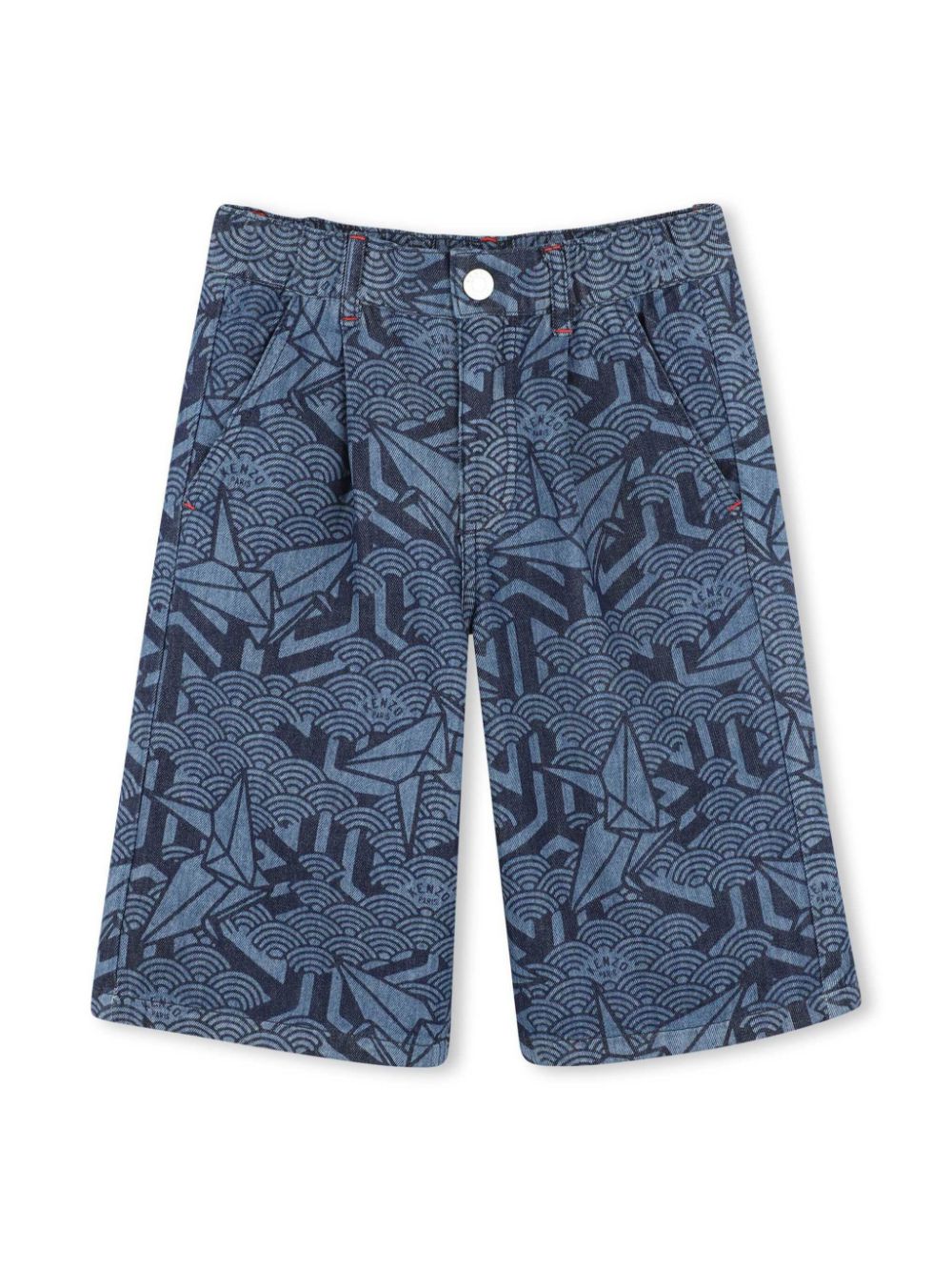 Kenzo Kids Bermuda shorts met geometrische print Blauw