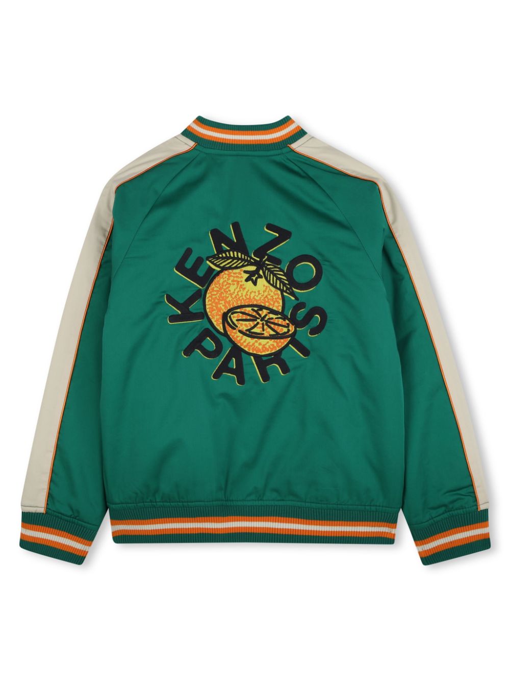 Kenzo Kids Bomberjack met chenille-logo - Groen