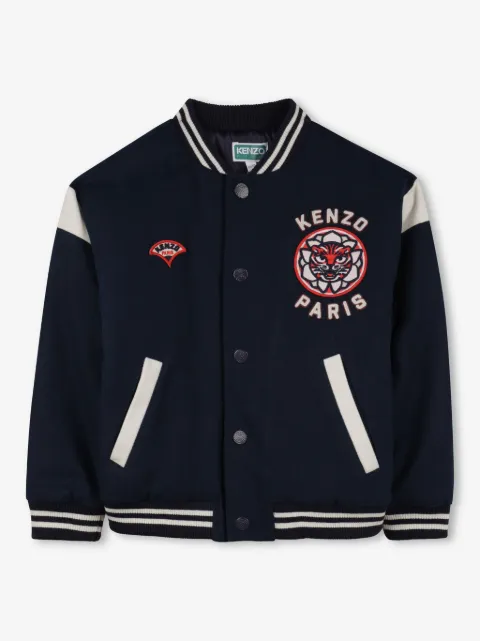 Kenzo Kids chenille logo patch jacket