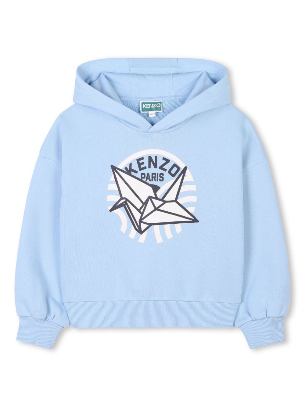 Kenzo Kids logo-print hoodie - Blue