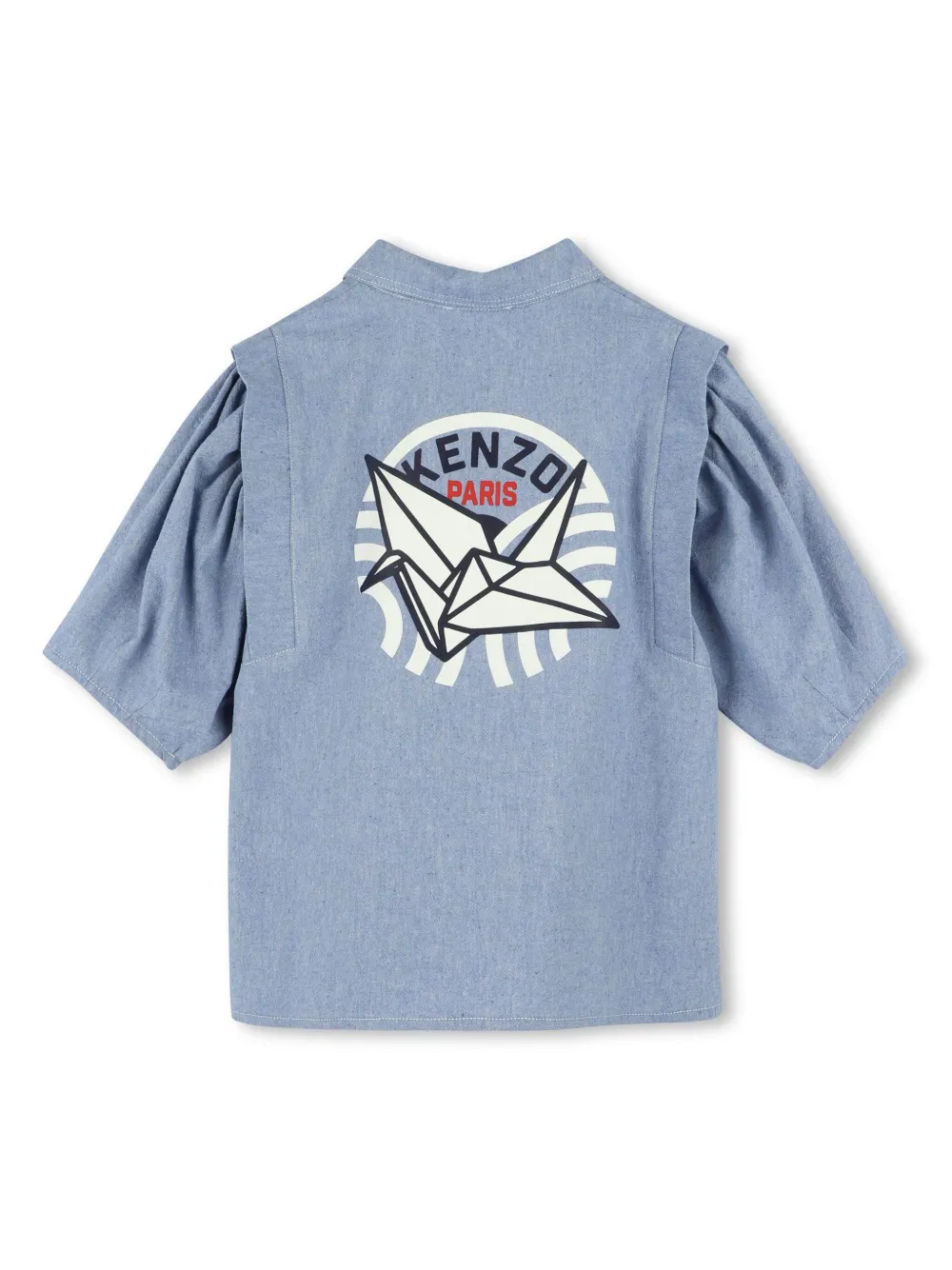 Kenzo Kids Katoenen shirt met logoprint - Blauw