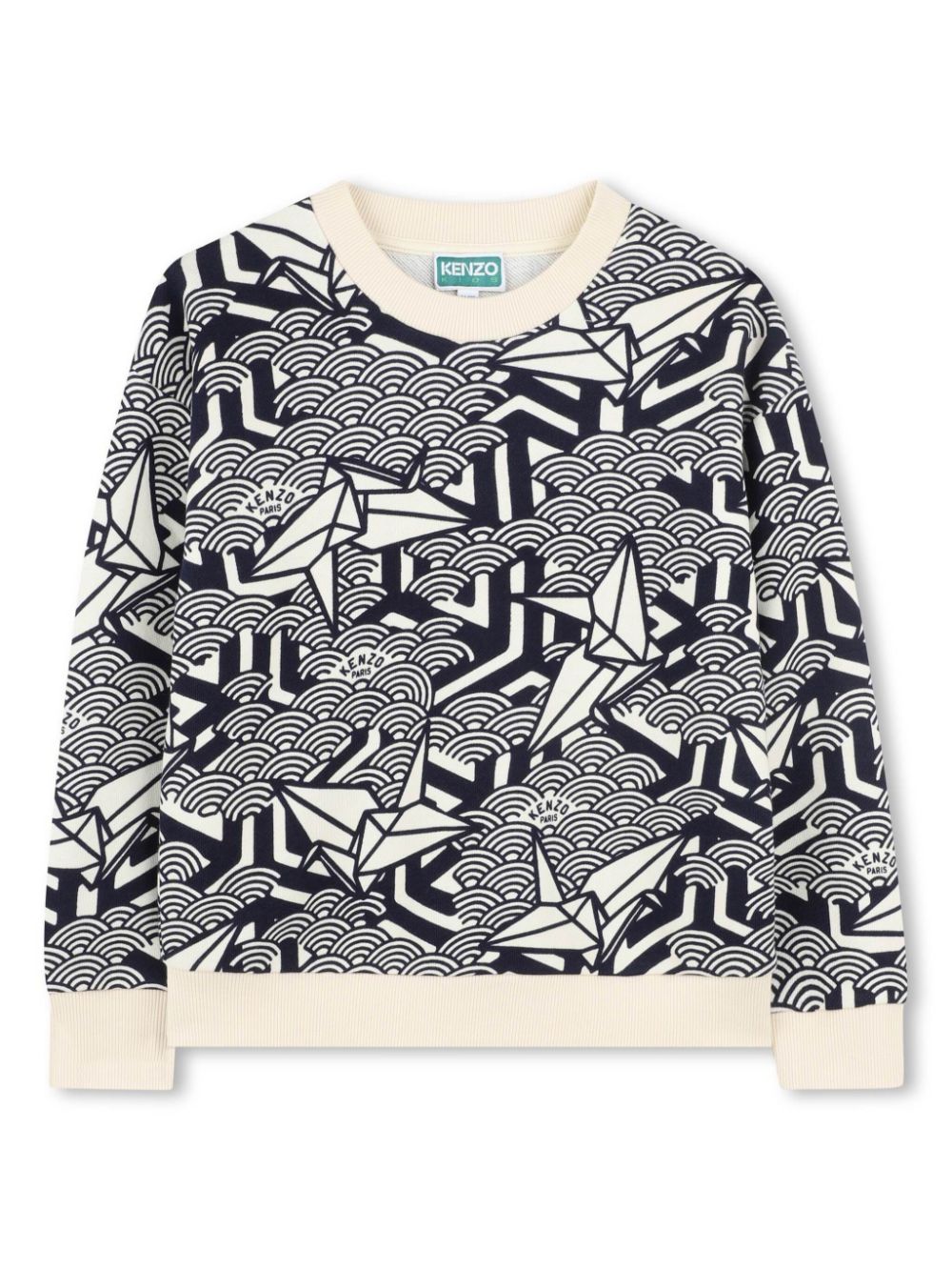 Kenzo Kids Sweater met print Blauw