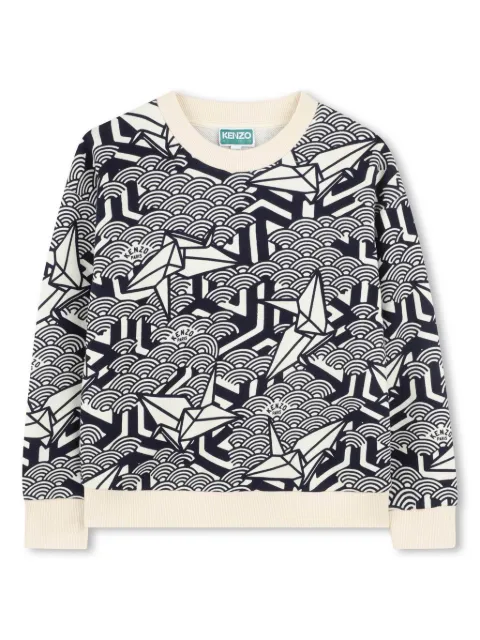 Kenzo Kids Moletom com estampa gráfica