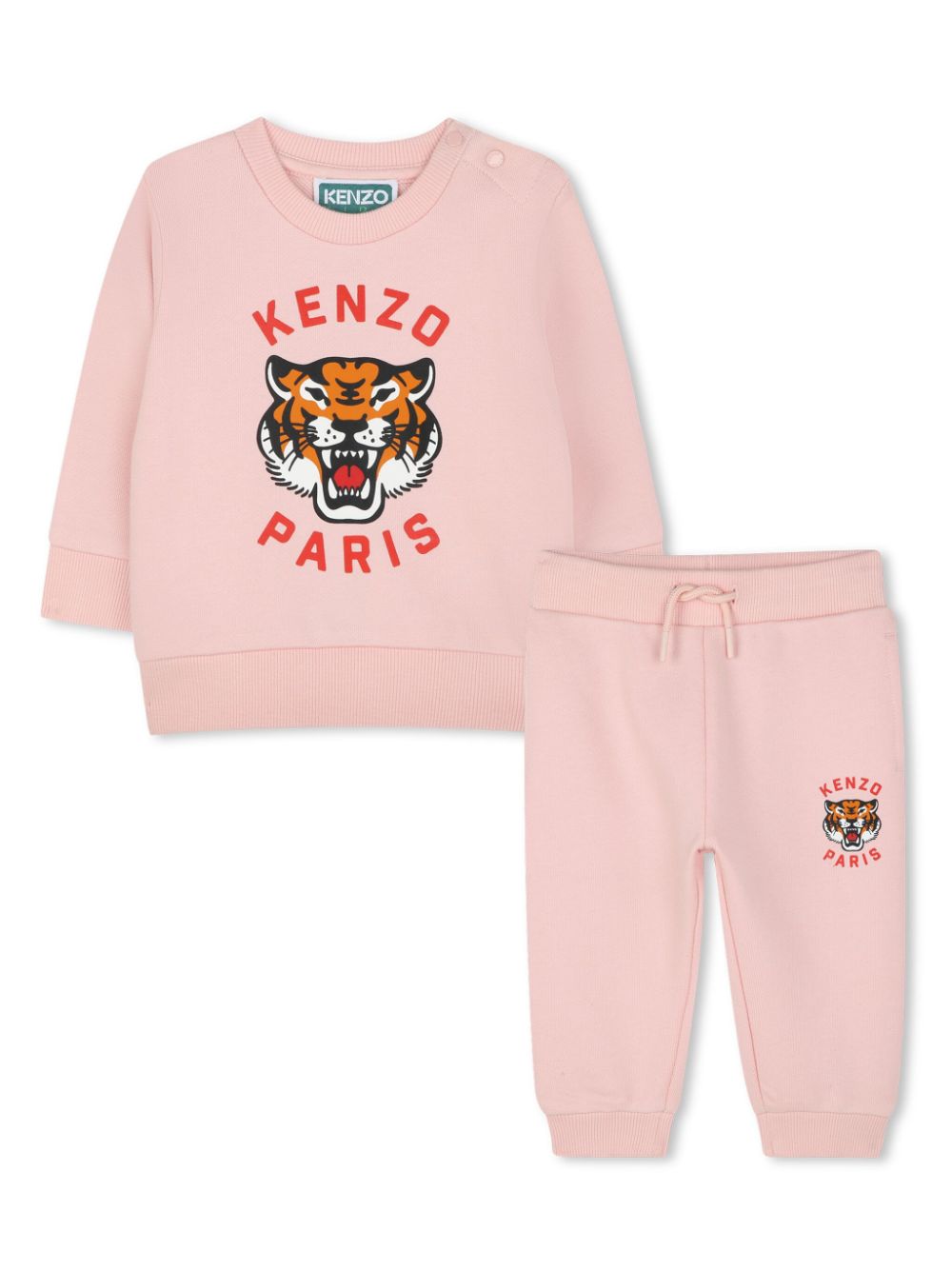 Kenzo Kids Tiger-print tracksuit set - Pink