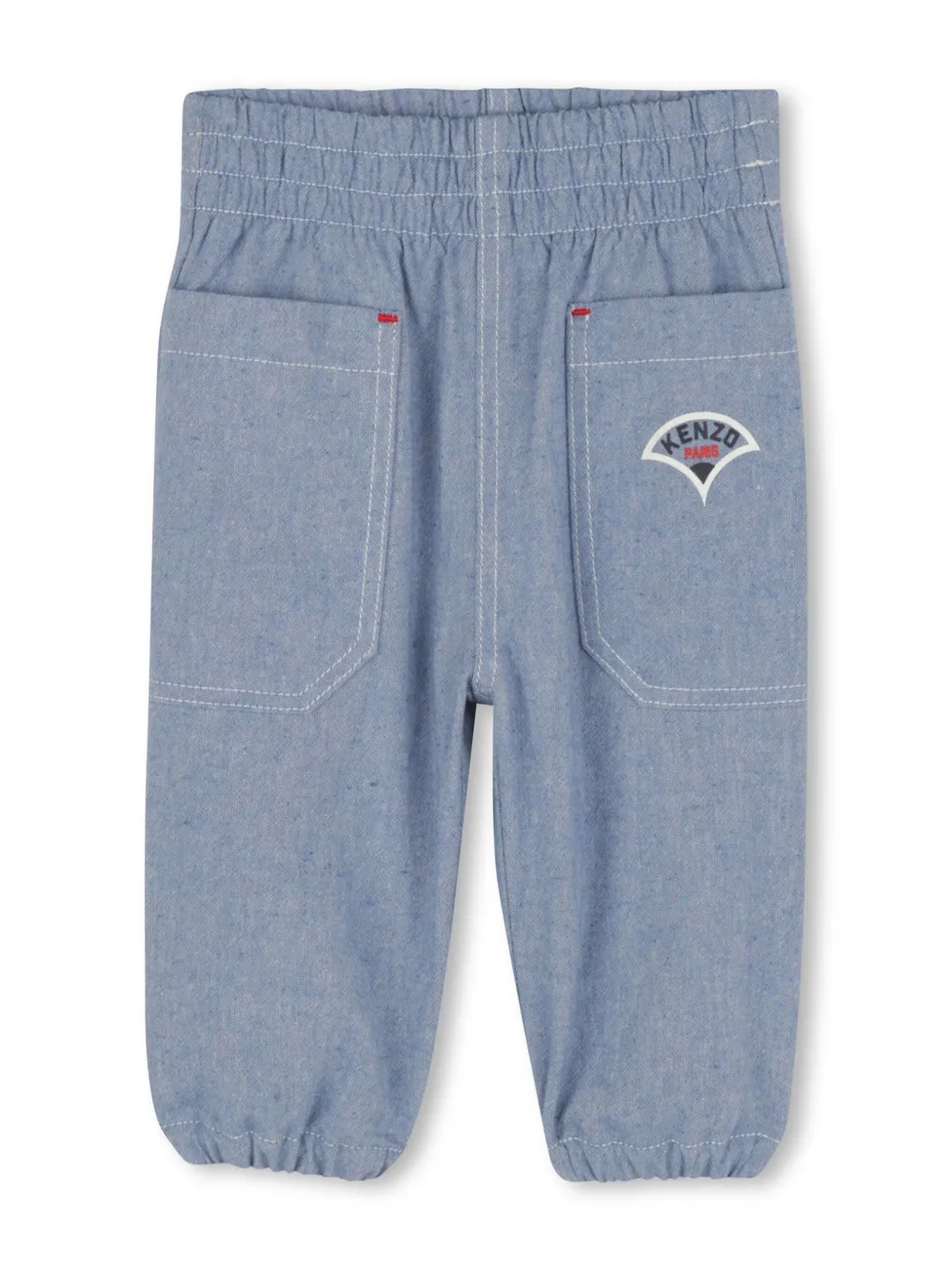 Kenzo Multicolor Set For Baby Girl With Logo And Flower In Blue