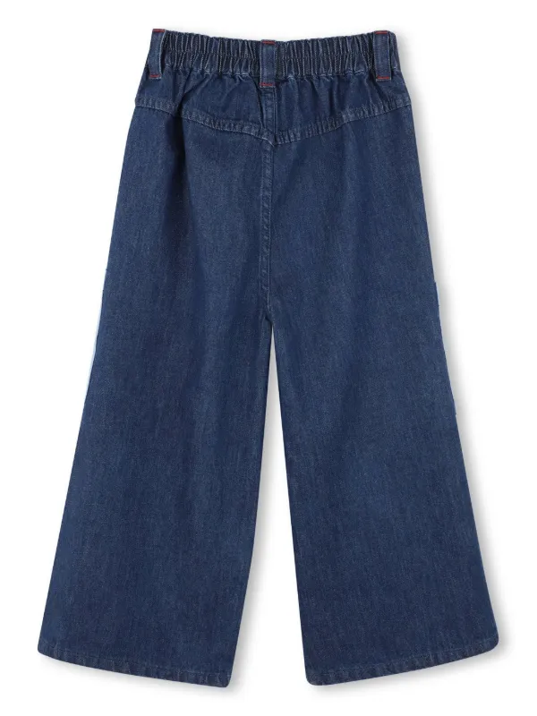 KENZO ☆KIDS☆ ブランド ロゴ ダークウォッシュ デニムパンツ Kenzo Kids ロゴ ジーンズ | ブルー | FARFETCH JP