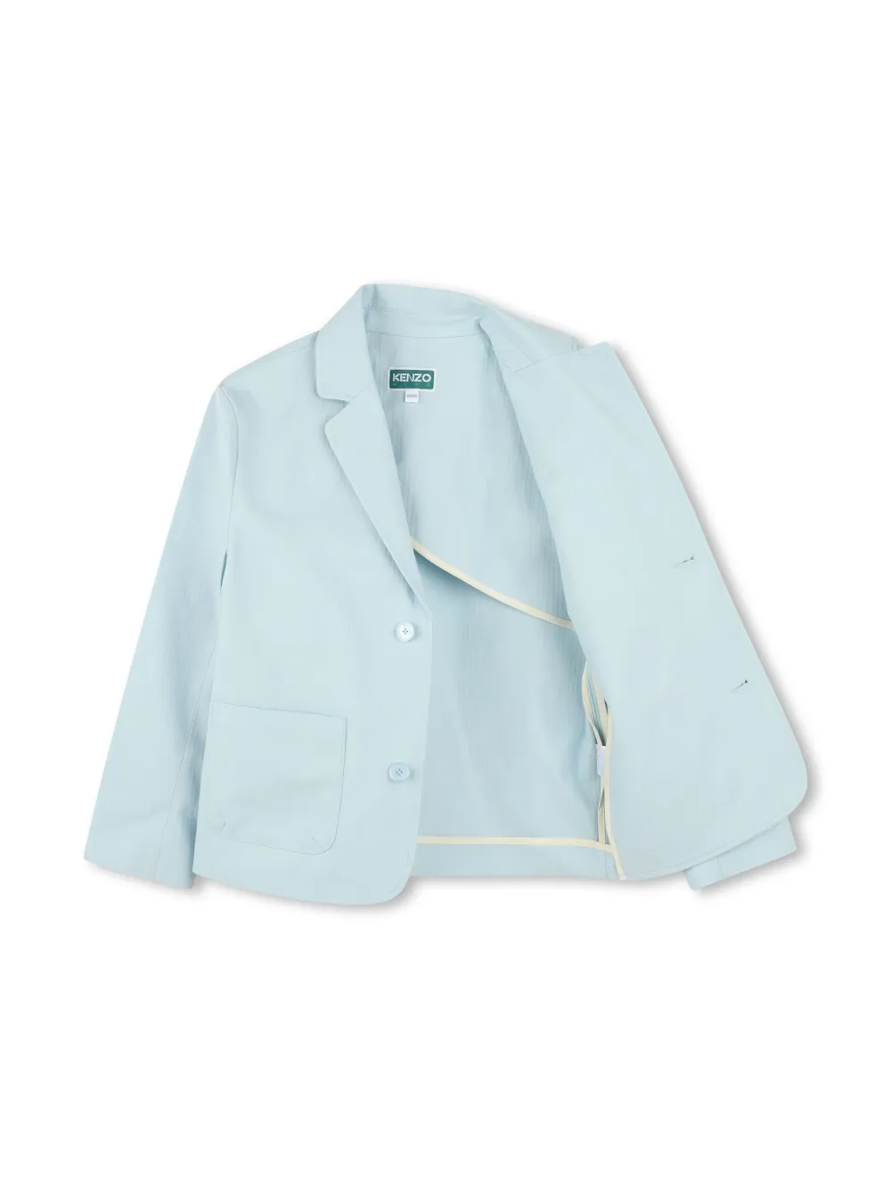 Kenzo Embroidered-logo Blazer In Blue