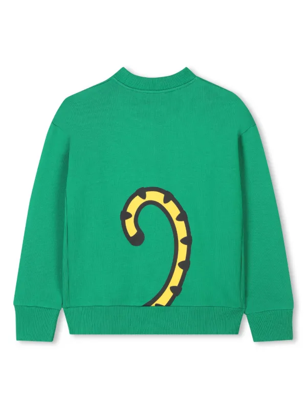 Kenzo Kids tiger-print Sweatshirt Green FARFETCH IN