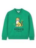 Kenzo Kids tiger-print sweatshirt - Green