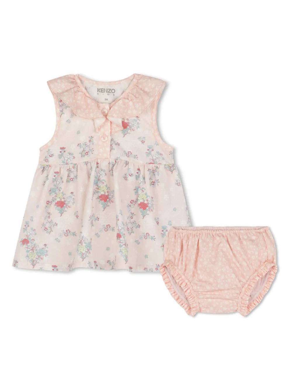 Kenzo Kids Jurk en broekje met bloe print Roze