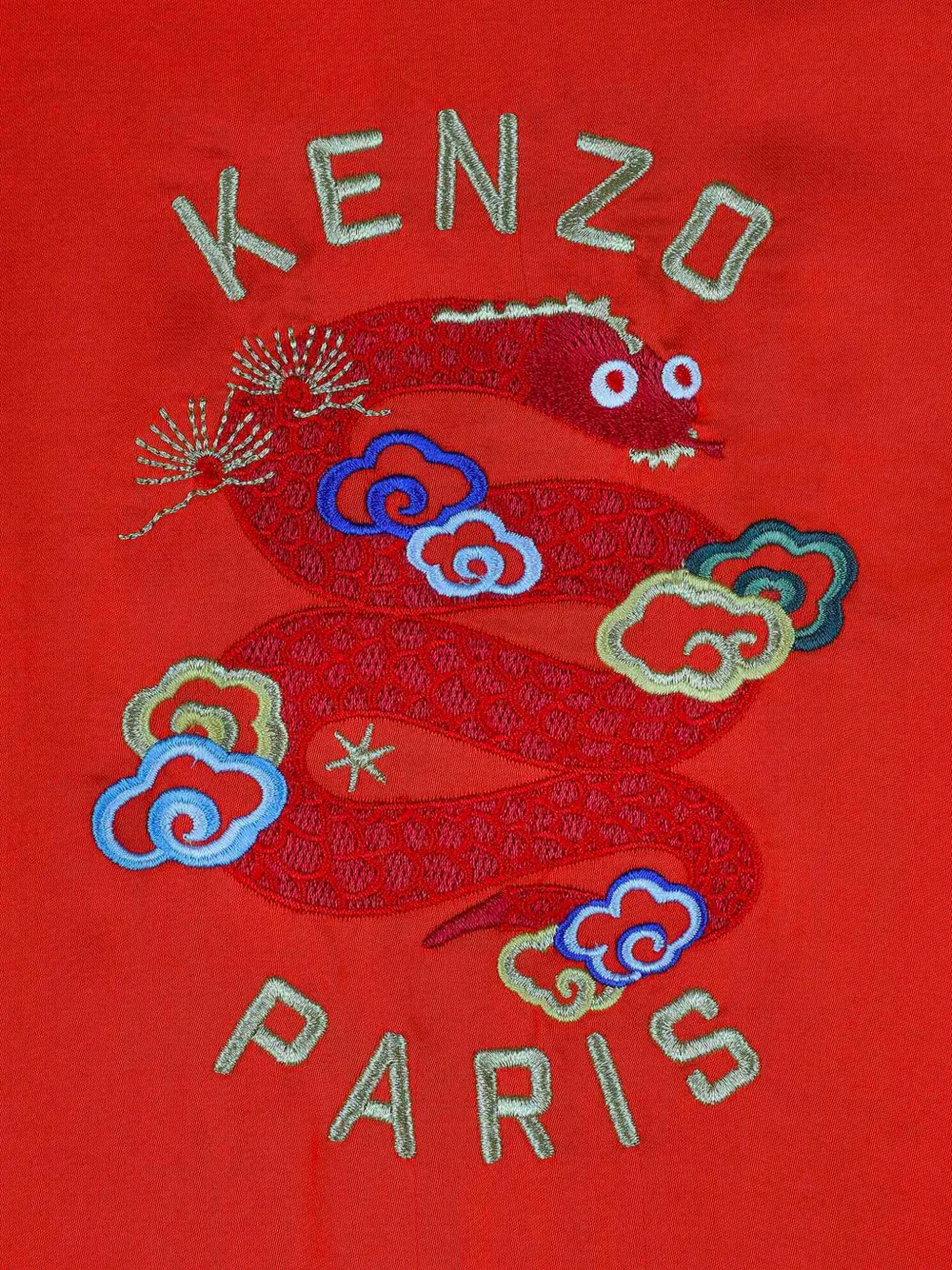 Kenzo Kids Jurk met geborduurd logo Rood