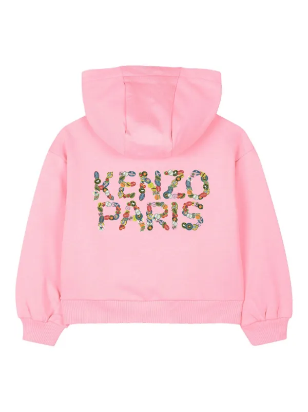 Kenzo Kids Organic Cotton Sweatshirt | Pink | FARFETCH