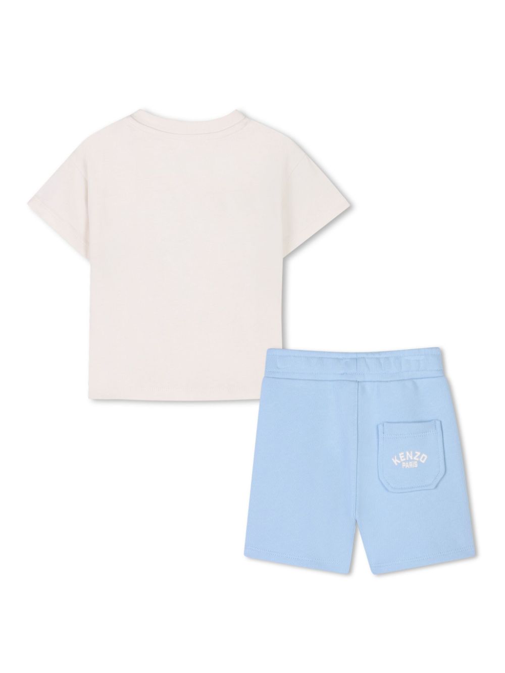 Kenzo Kids T-shirt en shorts met logoprint - Blauw