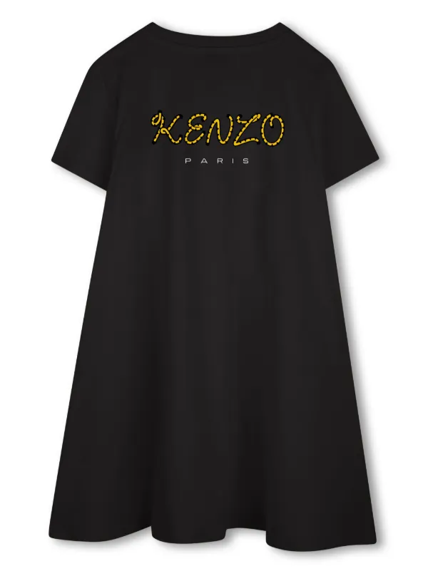 Kenzo Kids Tiger-motif Dress | Blue | FARFETCH