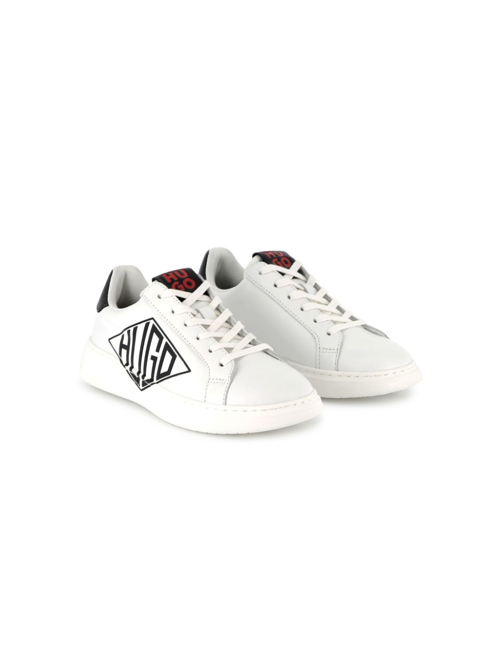 HUGO KIDS logo-print sneakers White