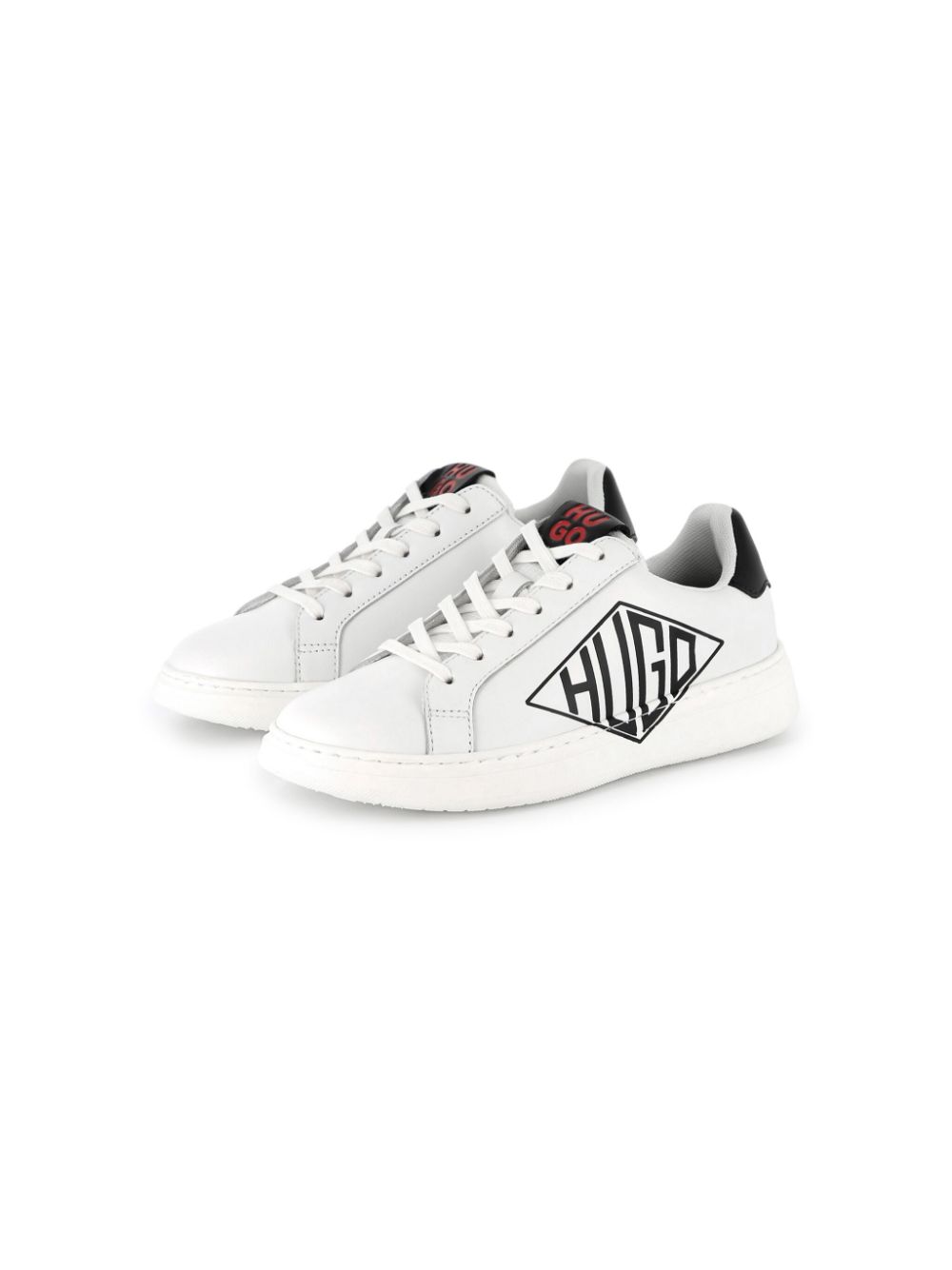 HUGO KIDS logo-print sneakers White