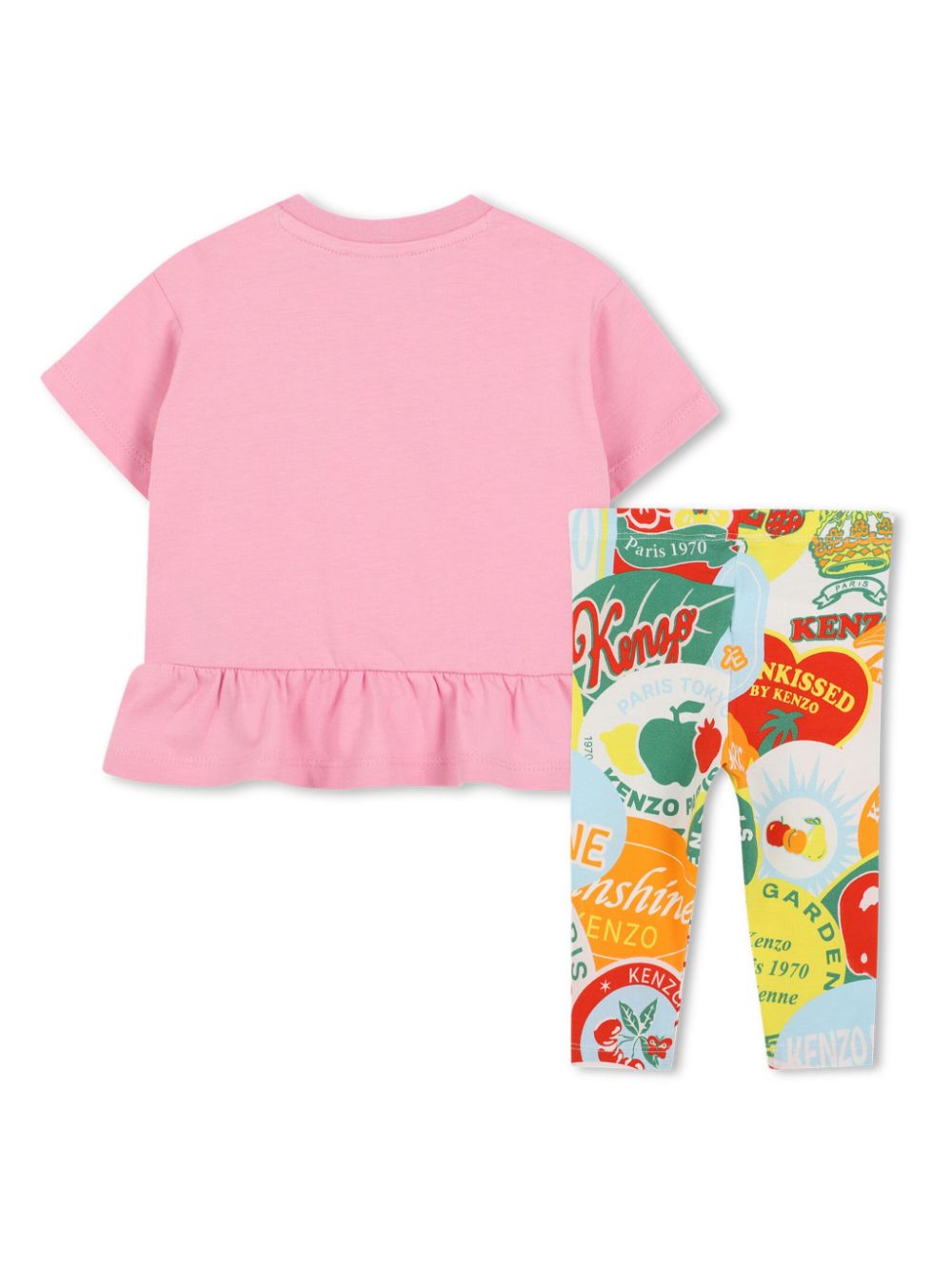 Kenzo Kids logo-print trouser set - Pink