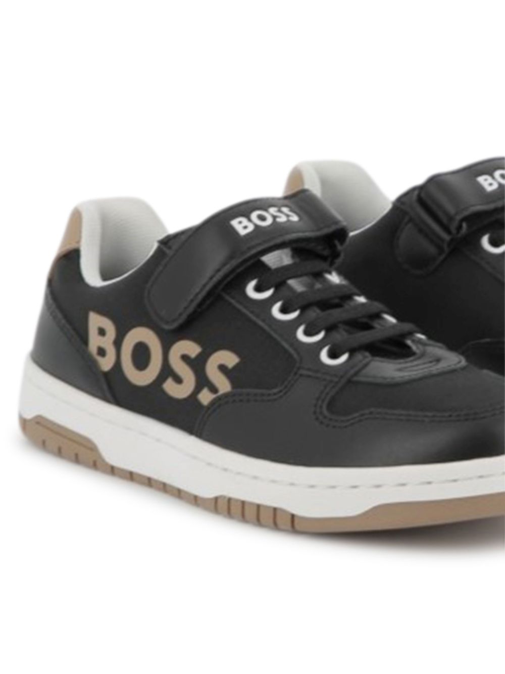 BOSS Kidswear Sneakers met logoprint - Zwart