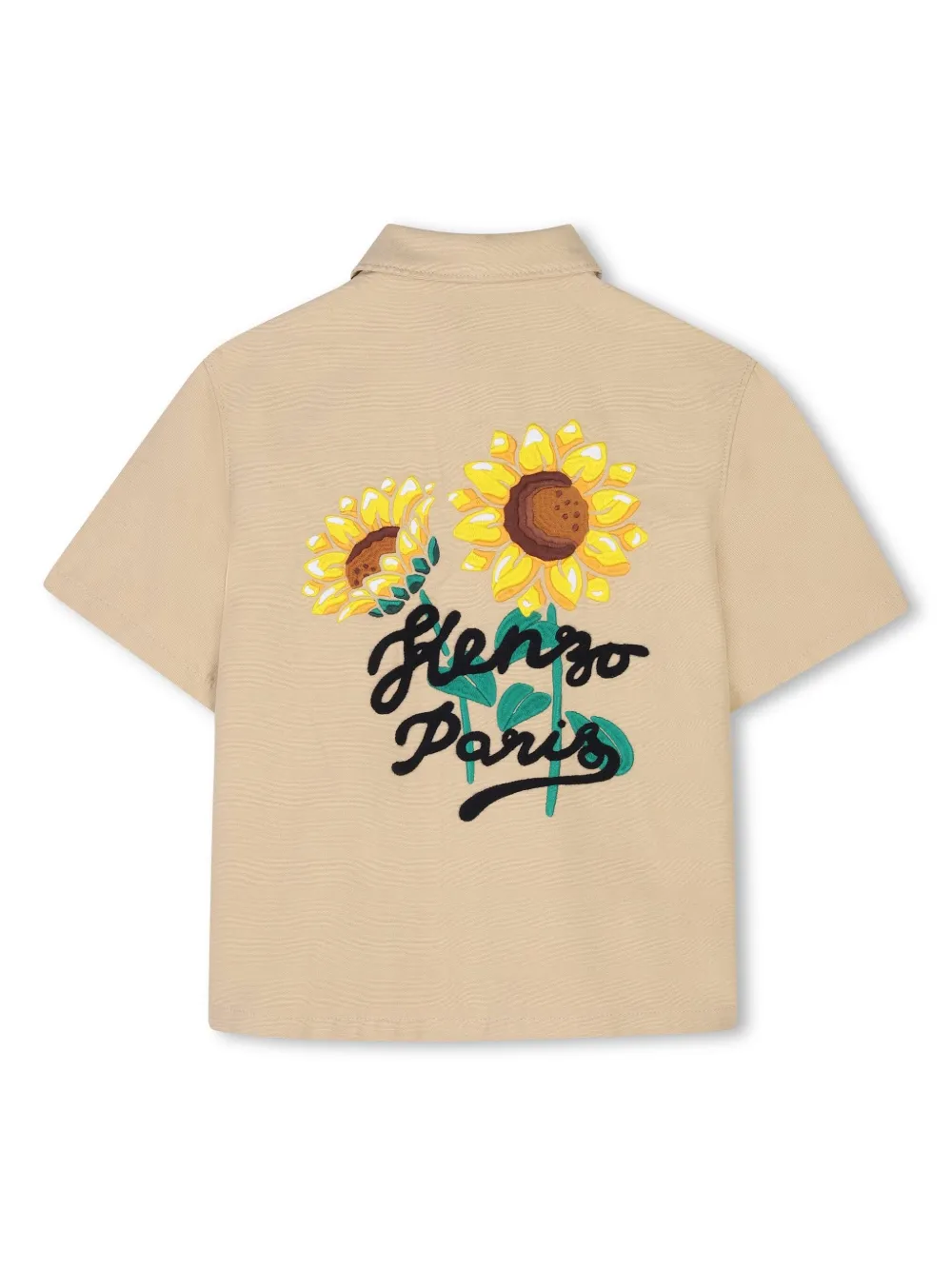 Kenzo Kids Shirt met geborduurd logo - Beige